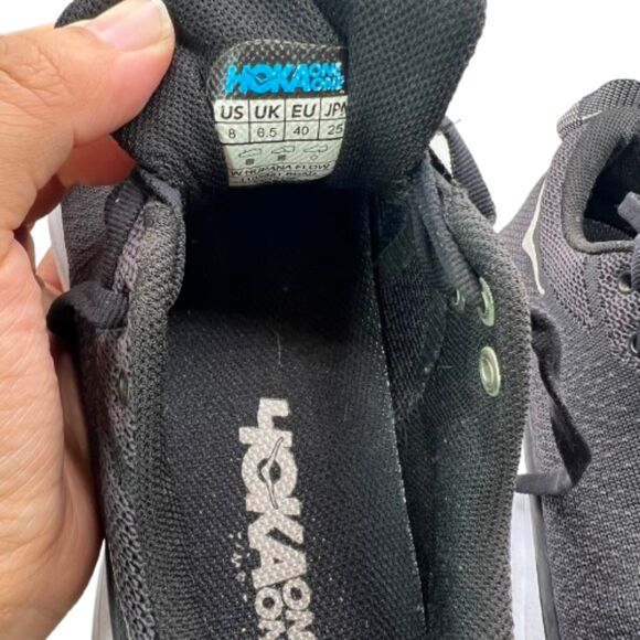 Hoka Women's Hupana Flow Black Running Shoes Size 8 - Picture 3 of 7